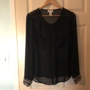 Carmen Marc Valvo black top, size medium